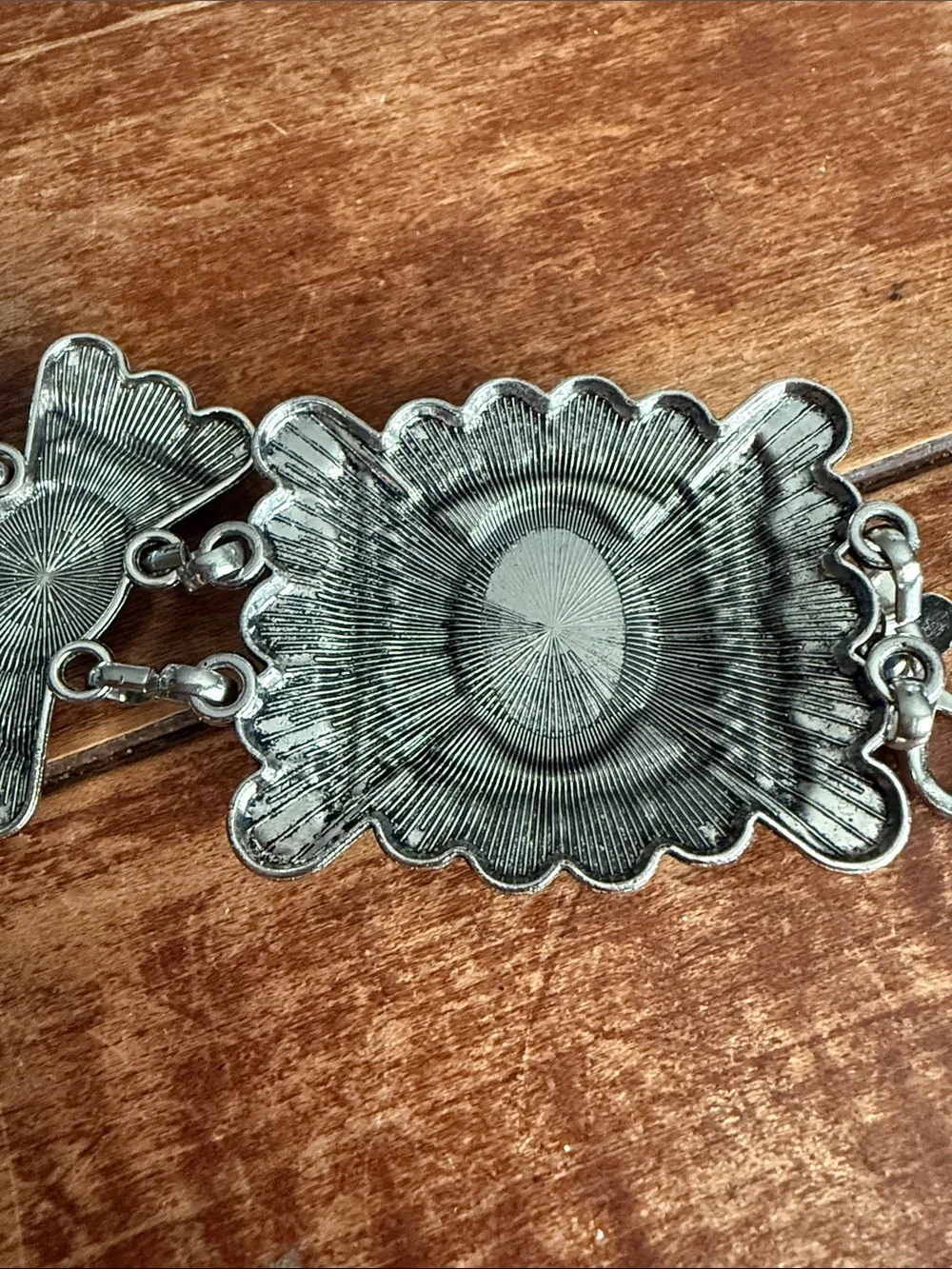 Turquoise Stone Statement Chain Belt- Silver-Tone Accents